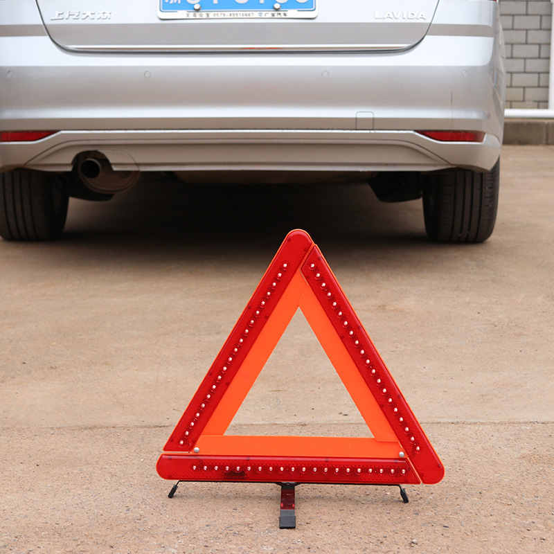 Led Tripod Warning Sign Automotive Reflective Tripod Safety Parking Emergency Bracket Folding Tripod