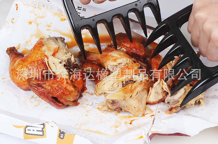 Outdoor Barbecue Shredded Meat Meat Dividing Machine Meat Barbecue Fork Solid Bear Claw Meat Dividing Machine 