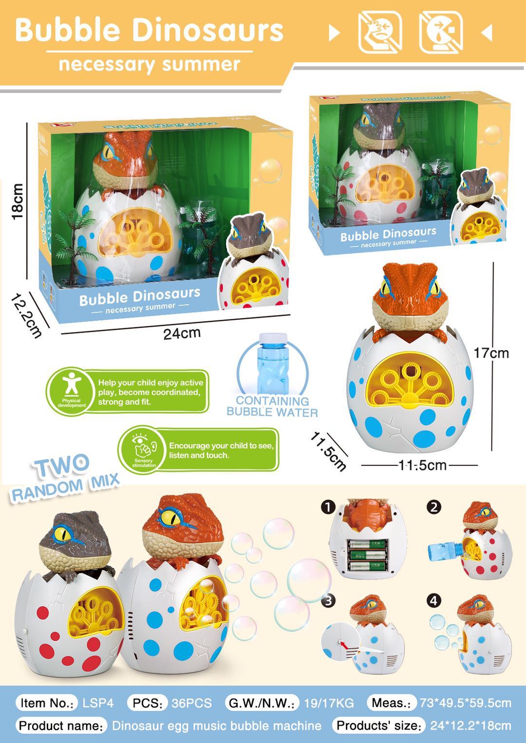 Octopus Octopus Dinosaur Egg Bubble Machine Automatic Big Bubble Toy Summer Children Outdoor Bubble Machine Toys