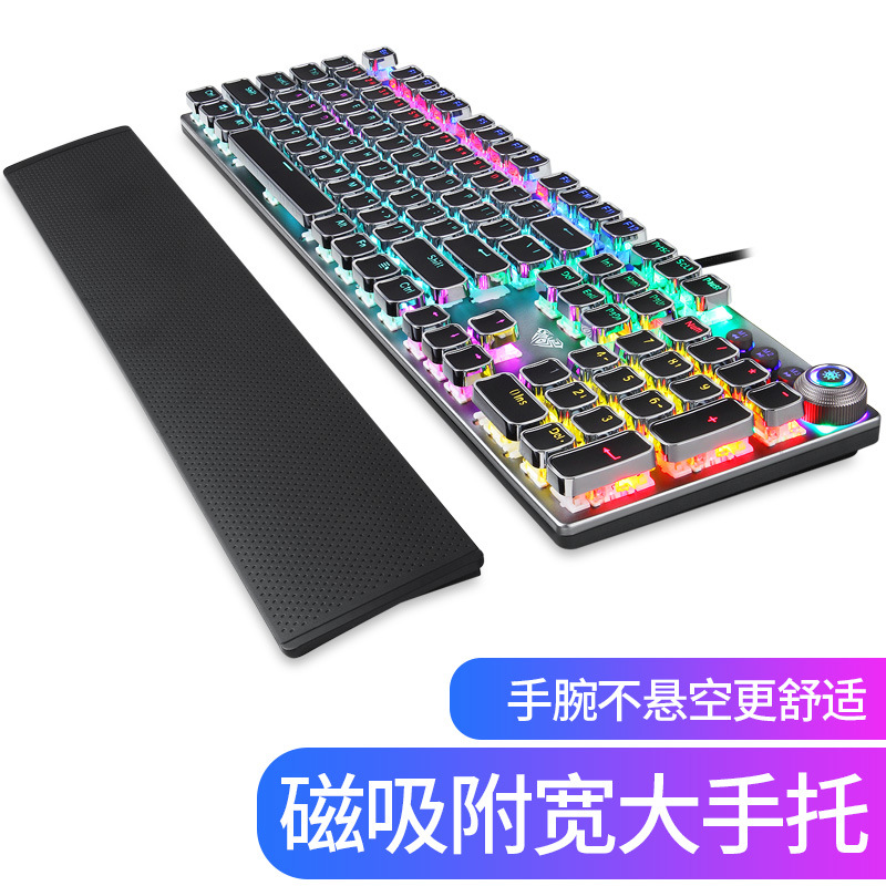 Tarantula F2058 Mechanic Eat Chicken Lol E-Sports Black and Green Axis Net Jia Household Punk Game Machine Keyboard Support