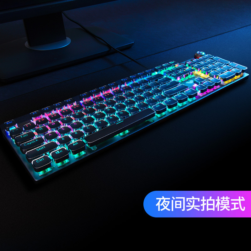 Tarantula F2058 Mechanic Eat Chicken Lol E-Sports Black and Green Axis Net Jia Household Punk Game Machine Keyboard Support