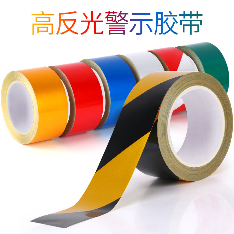Color Engineering Site Reflective Adhesive Tape Reflective Sticker Power Warning Sign Barricade Warehouse Waterproof Warning Tape