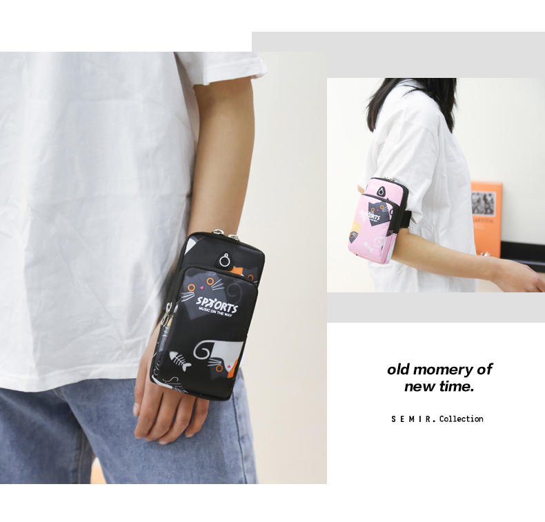 Running Mobile Phone Arm Bag Unisex Fitness Sports Mobile Phone Arm Bag Bag Arm Machine Set Bag Wrist Bag Equipment
