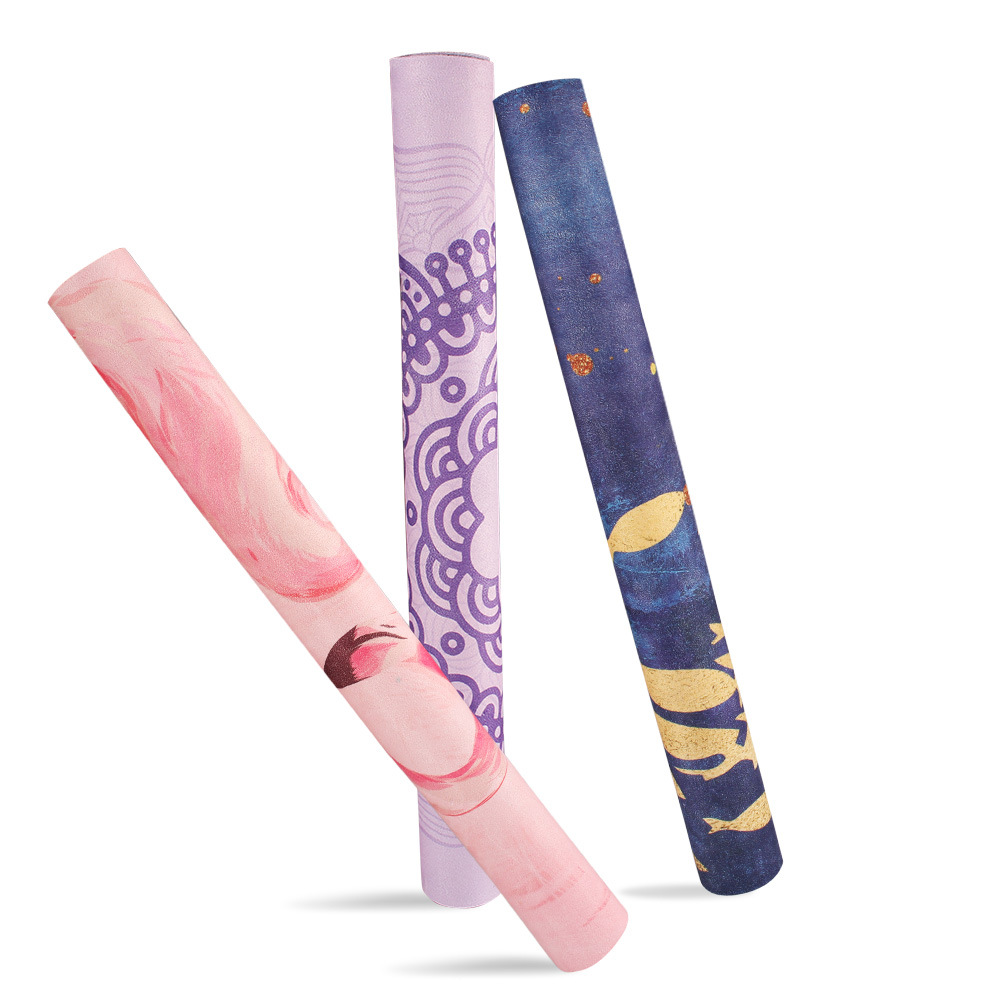 Rubber Suede Yoga Mat Drape SweatAbsorbent Skid Resistance Blanket Foldable Portable Women&#039;s UltraThin Workout Travel