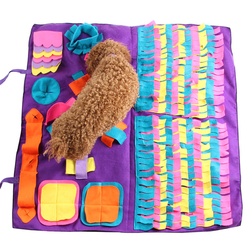 Best Selling Variety of Pet Training Blanket Removable Stitching Dog Sniffing Mat 