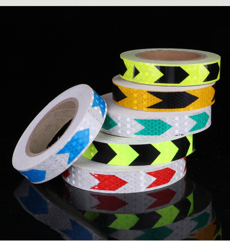 3C Reflective Sticker Red and White Car Body Sticker Factory Direct Sales Warning Luminous Traffic Sign Annual Inspection Anti-Collision Reflective Stripe