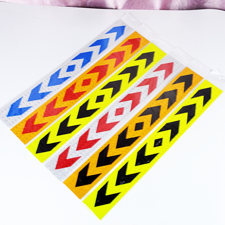 3C Reflective Sticker Red and White Car Body Sticker Factory Direct Sales Warning Luminous Traffic Sign Annual Inspection Anti-Collision Reflective Stripe