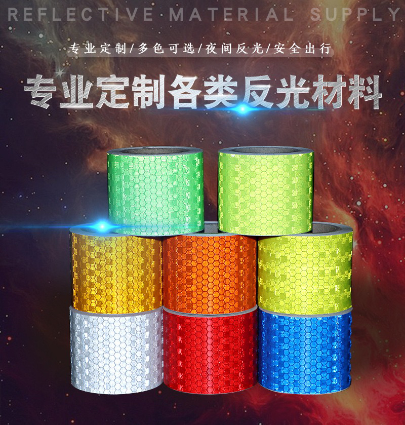 3C Reflective Sticker Red and White Car Body Sticker Factory Direct Sales Warning Luminous Traffic Sign Annual Inspection Anti-Collision Reflective Stripe