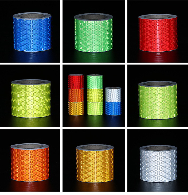 3C Reflective Sticker Red and White Car Body Sticker Factory Direct Sales Warning Luminous Traffic Sign Annual Inspection Anti-Collision Reflective Stripe