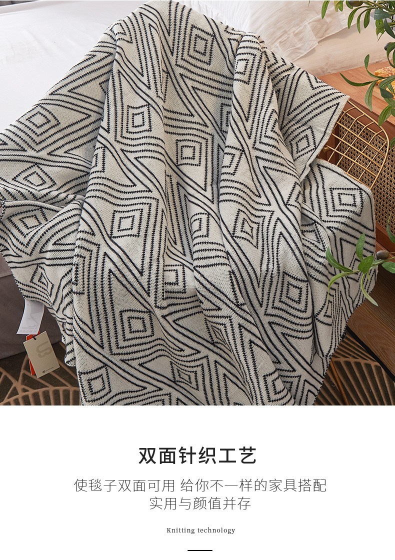Nordic Instagram Style Gray Knit Casual Small Wool Blanket Quilt Summer Thin Nap Sofa Cover Single Blanket Nordic Instagram Style Gray Knit Casual Small Wool Blanket Quilt Summer Thin Nap Sofa Cover Single Blanket