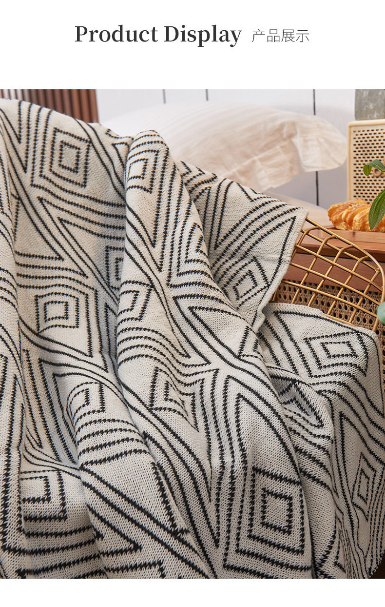 Nordic Instagram Style Gray Knit Casual Small Wool Blanket Quilt Summer Thin Nap Sofa Cover Single Blanket Nordic Instagram Style Gray Knit Casual Small Wool Blanket Quilt Summer Thin Nap Sofa Cover Single Blanket
