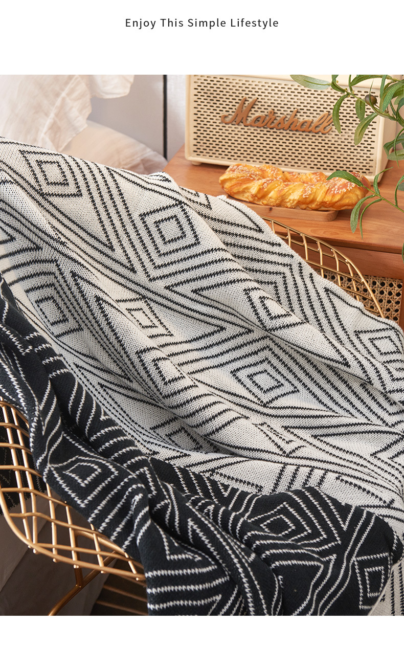 Nordic Instagram Style Gray Knit Casual Small Wool Blanket Quilt Summer Thin Nap Sofa Cover Single Blanket Nordic Instagram Style Gray Knit Casual Small Wool Blanket Quilt Summer Thin Nap Sofa Cover Single Blanket