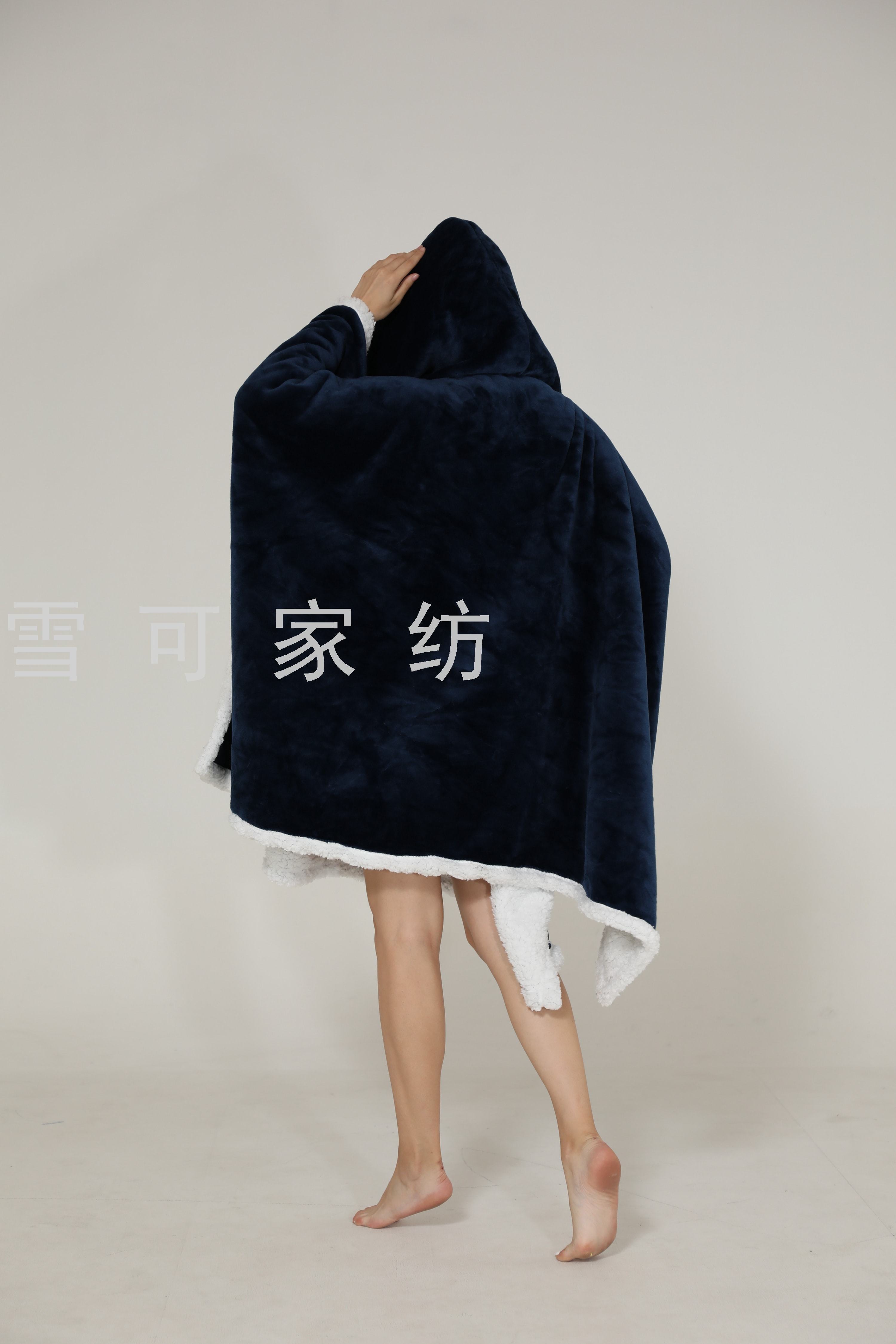 Cloak Blanket TV Blanket Sofa Nap Blanket Autumn and Winter Thickening Cover Blanket Outdoor Blanket Adult Parent-Child Wear Hat Cloak Blanket TV Blanket Sofa Nap Blanket Autumn and Winter Thickening Cover Blanket Outdoor Blanket Adult Parent-Child Wear Hat