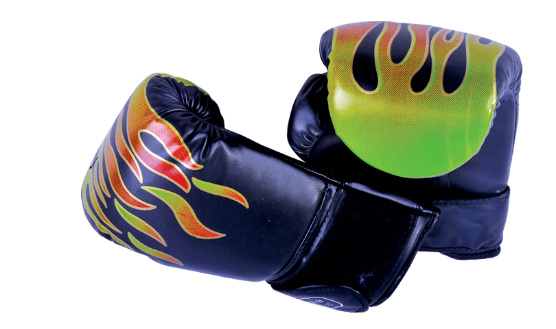 Flame of boxing gloves