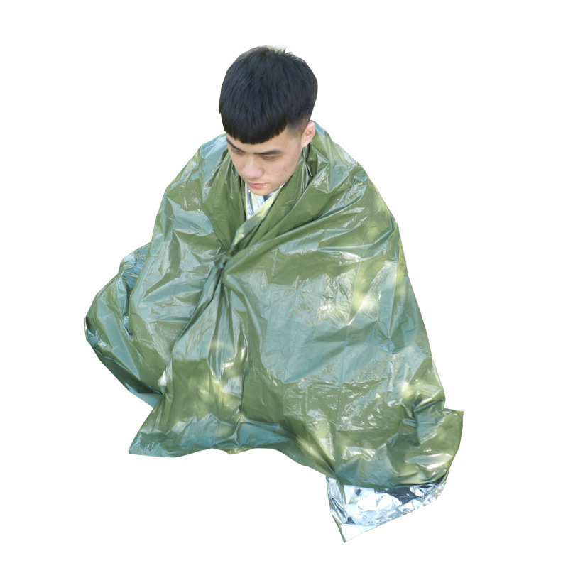 Pet Gold and Silver Color Emergency Blanket Emergency Thermal Blanket Sun Protection Outdoor Survival Camping Life Blanket Factory Wholesale