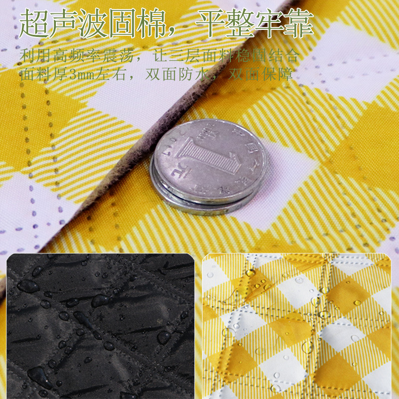 Outdoor Outing Camping Waterproof Grass Picnic Blanket Thickened Ultrasonic Tent Beach Picnic Moisture Proof Pad Spring Outing Mat