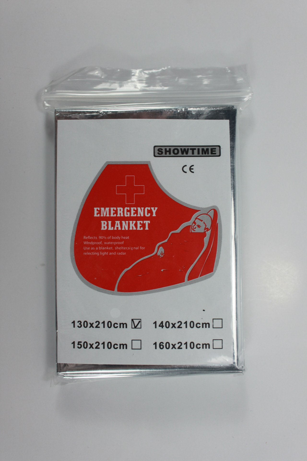 Outdoor First Aid Thermal Blanket 130*210 Double-Sided Silver Survival Blanket Sunscreen Blanket Emergency Blanket