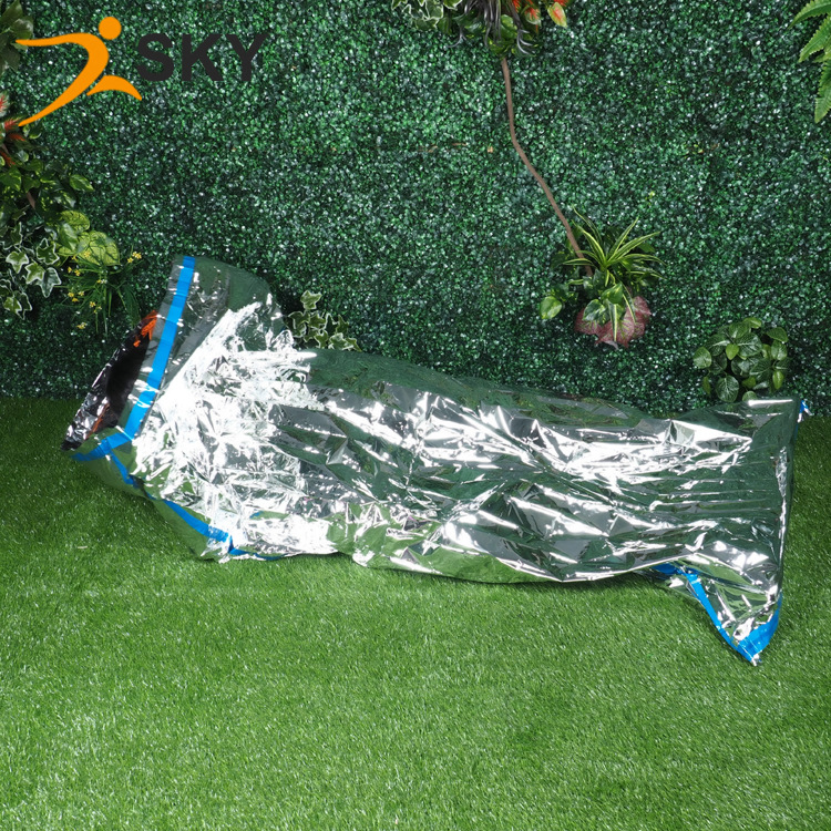 Pet Aluminum Foil Survival Blanket, Gold and Silver Two-Color Thermal Blanket, Outdoor Survival Emergency Sleeping Bag