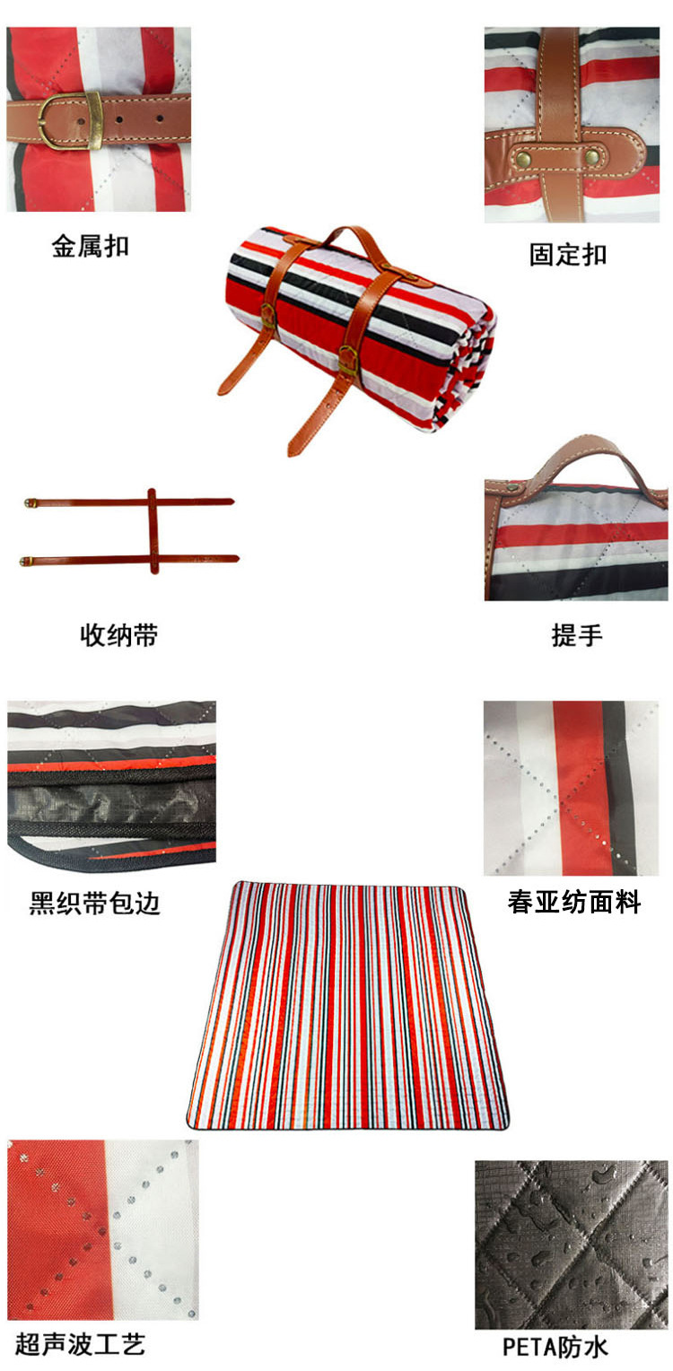 Machine Washable Leather 2*2M Spot Picnic Mat Thickened Outdoor Moisture Proof Pad Picnic Blanket Beach Mat Cross-Border