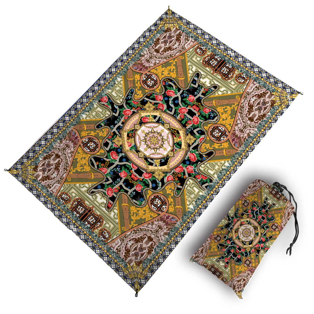 Beach Mat Beach Blanket Outdoor Color Digital Printing Picnic Mat Beach Mat Waterproof Ground Cloth Support Customization