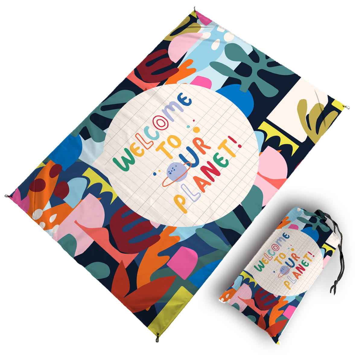 Beach Mat Beach Blanket Outdoor Color Digital Printing Picnic Mat Beach Mat Waterproof Ground Cloth Support Customization