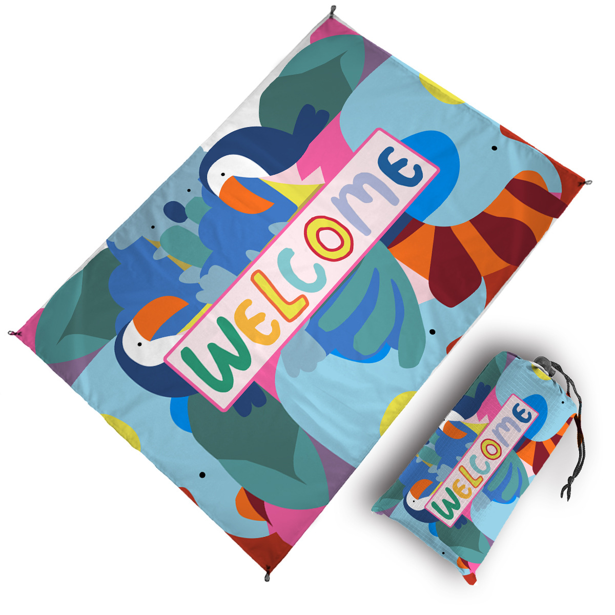 Beach Mat Beach Blanket Outdoor Color Digital Printing Picnic Mat Beach Mat Waterproof Ground Cloth Support Customization