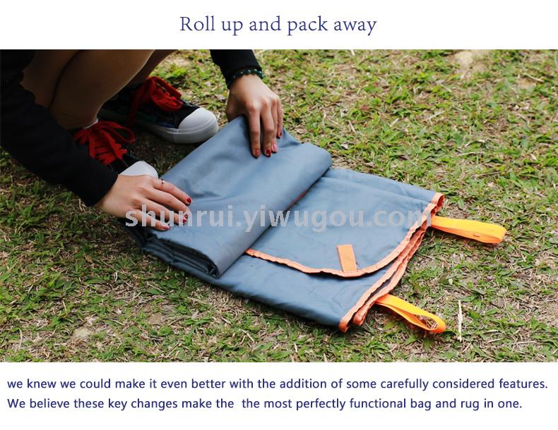 Foreign trade hot style Miscato outdoor multi-purpose waterproof carpet lightweight travel bag beach bag picnic blanket.