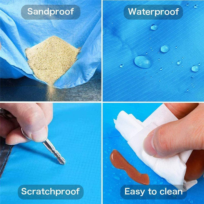 Pocket Picnic Mat Waterproof Light and Portable Foldable Cushion Outdoor Nylon 2*2 Beach Blanket Travel Pocket Picnic Mat Waterproof Light and Portable Foldable Cushion Outdoor Nylon 2*2 Beach Blanket Travel