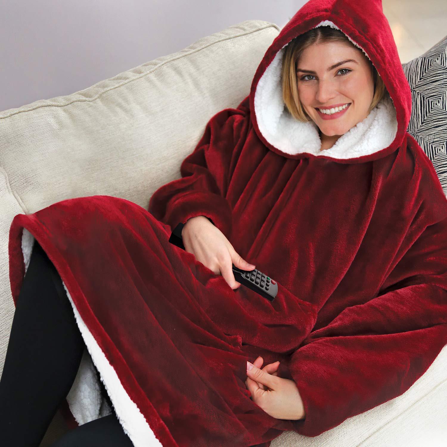 Cross-Border Winter Lazy Pullover TV Blanket Outdoor Cold-Proof Clothes Hooded Pajamas Fleece Thermal Clothes Lazy Blanket Manufacturer Cross-Border Winter Lazy Pullover TV Blanket Outdoor Cold-Proof Clothes Hooded Pajamas Fleece Thermal Clothes Lazy Blanket Manufacturer