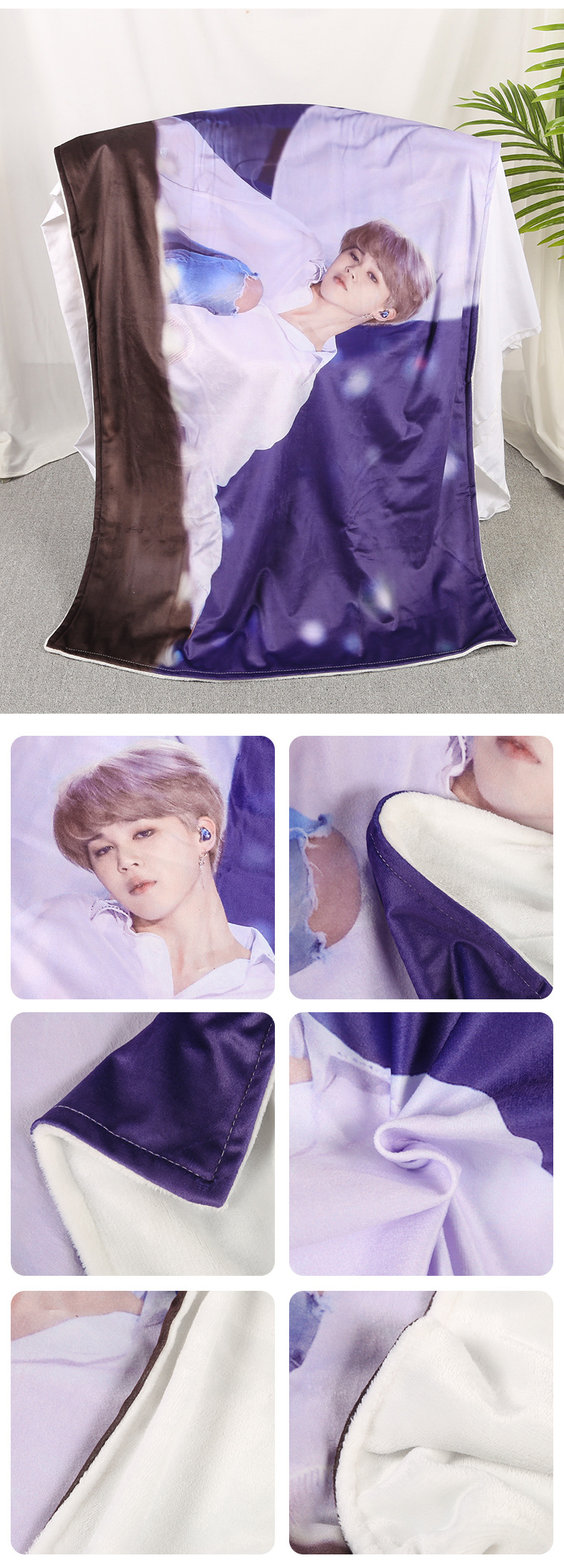 [Blanket Customization] Factory Custom Flannel Coral Fleece Blanket Outdoor Office Blanket Custom Logo