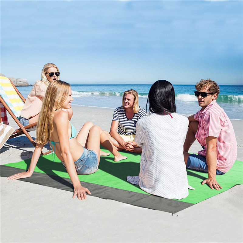 Pocket Picnic Mat Waterproof Light and Portable Foldable Cushion Outdoor Nylon 2*2 Beach Blanket Travel Pocket Picnic Mat Waterproof Light and Portable Foldable Cushion Outdoor Nylon 2*2 Beach Blanket Travel