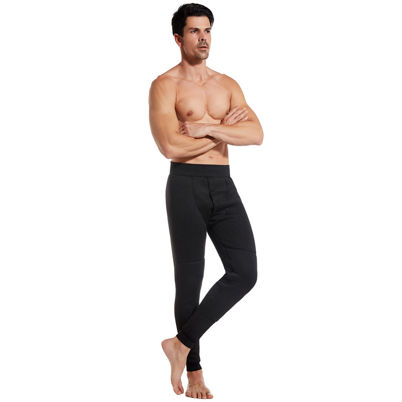 Men's Warm and Hot Velvet Snow Pants Series Fleece Thick Kneecap Mink Fleece Winter Thermal Pants High Waist Cotton-Padded Pants