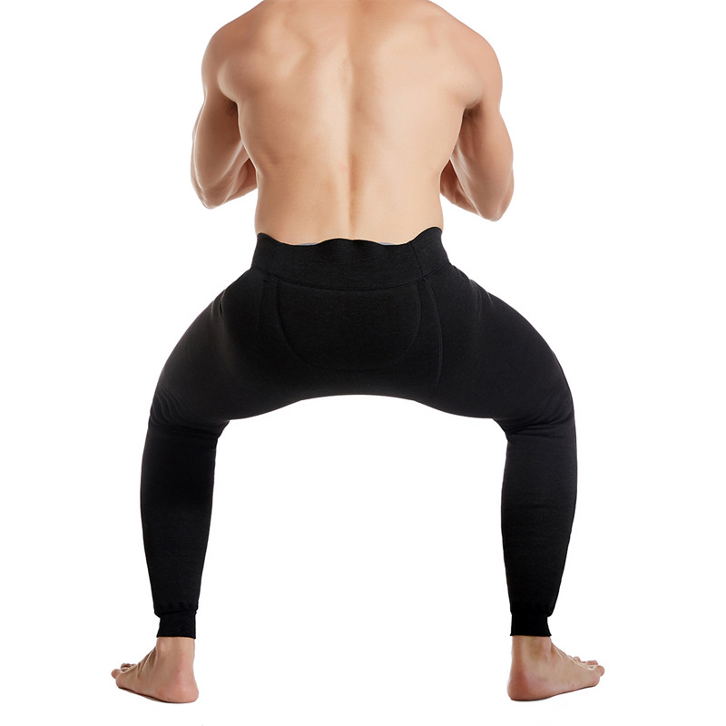 Men's Warm and Hot Velvet Snow Pants Series Fleece Thick Kneecap Mink Fleece Winter Thermal Pants High Waist Cotton-Padded Pants