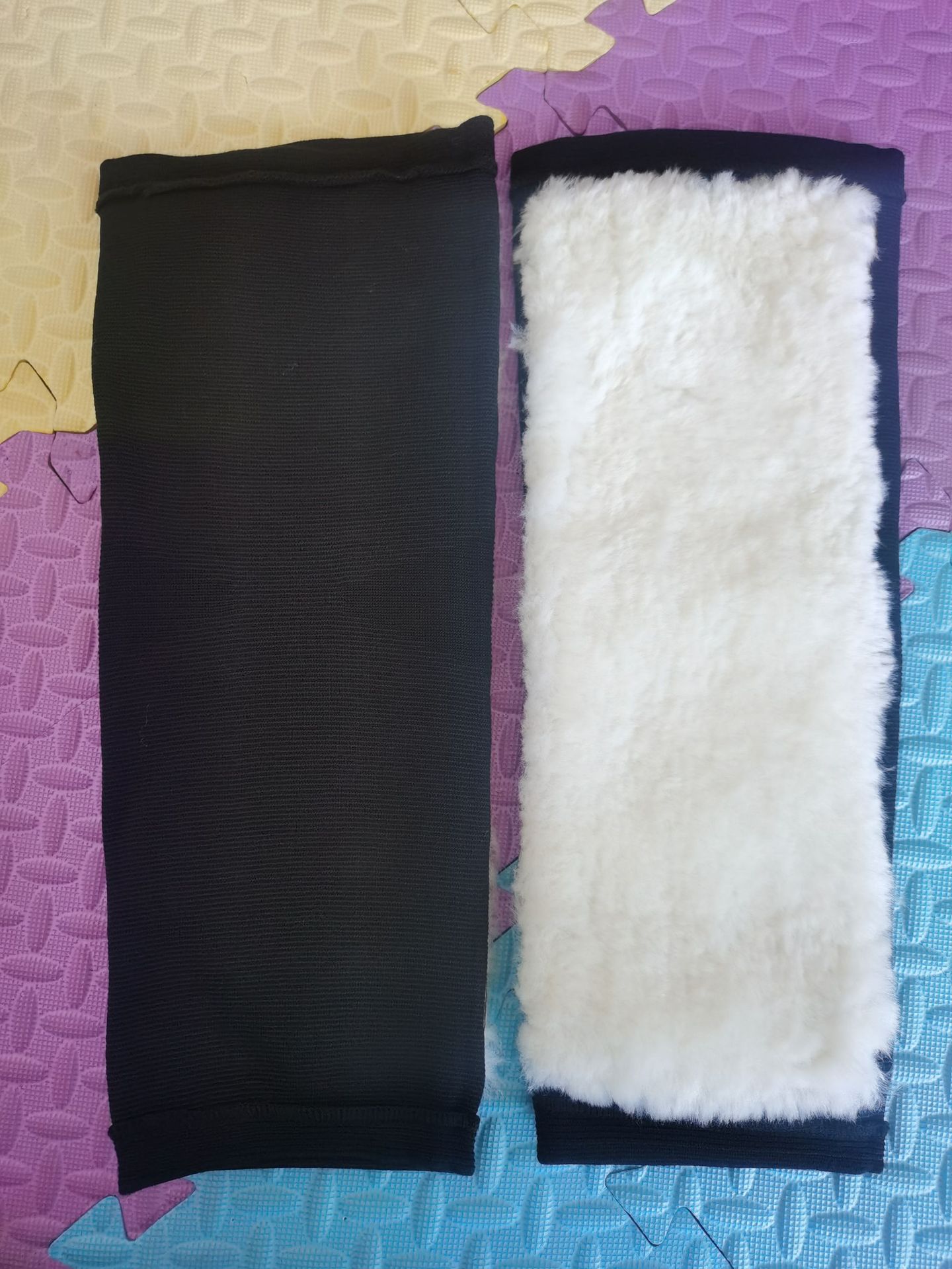 Kneecap Warm Old Cold Leg Wool Kneecap Fur Integrated Men's Cycling Thickened Fleece-Lined Velcro Fastener Winter Sports Heating