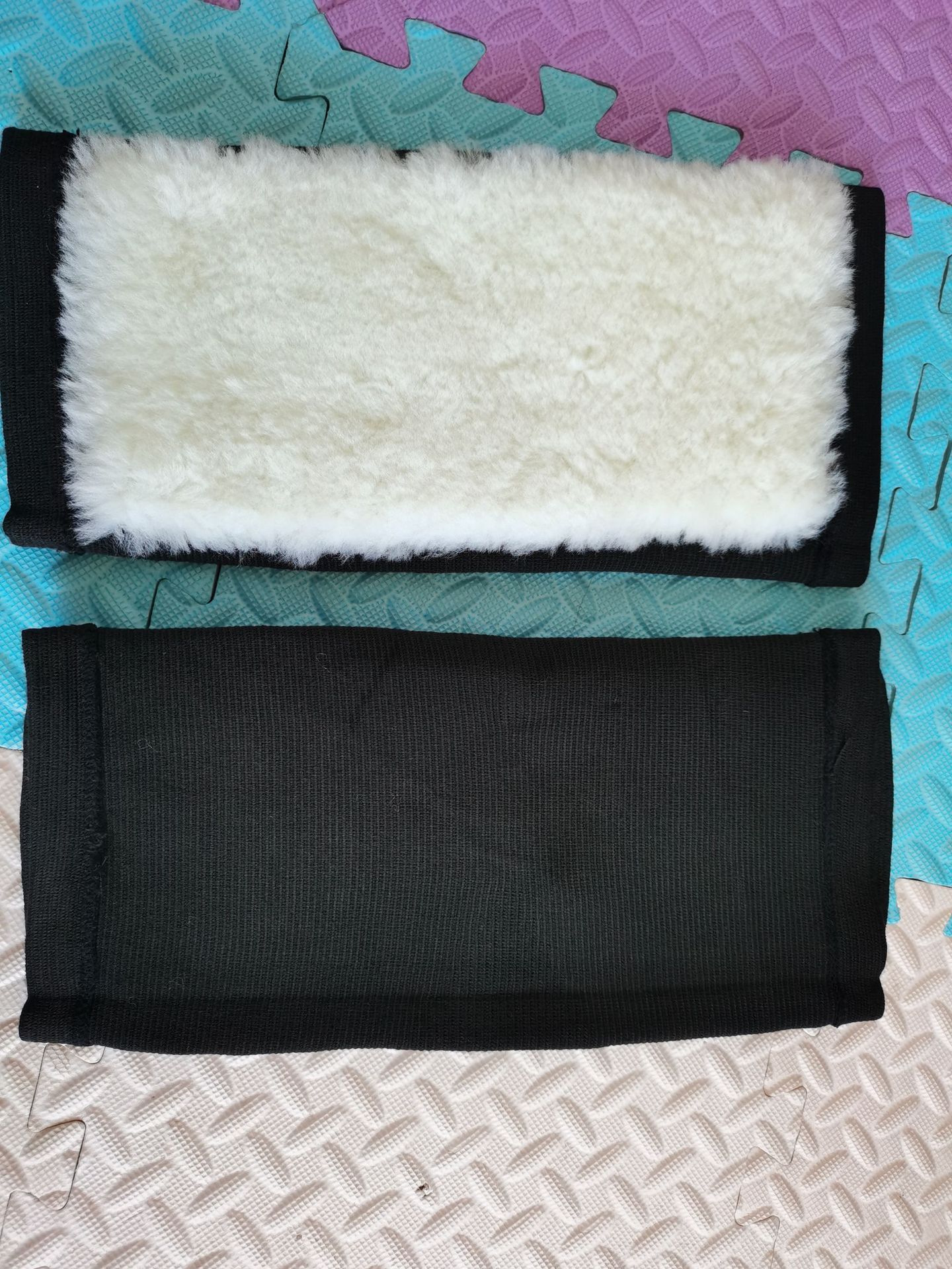 Kneecap Warm Old Cold Leg Wool Kneecap Fur Integrated Men's Cycling Thickened Fleece-Lined Velcro Fastener Winter Sports Heating