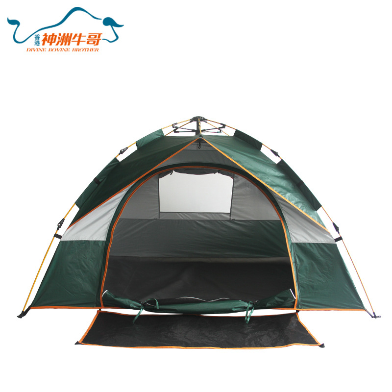 Two-Person Outdoor Tent Automatic One-Door Three-Window Sunshade Camping Tent Customizable Style and Wholesale