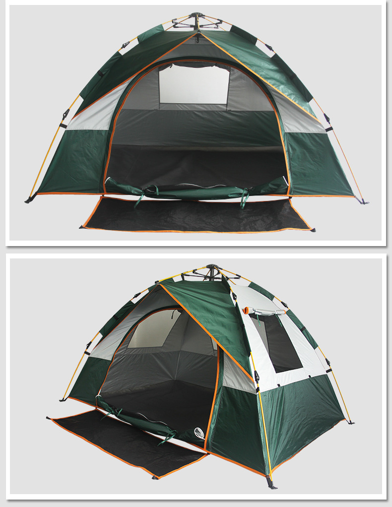Two-Person Outdoor Tent Automatic One-Door Three-Window Sunshade Camping Tent Customizable Style and Wholesale Two-Person Outdoor Tent Automatic One-Door Three-Window Sunshade Camping Tent Customizable Style and Wholesale
