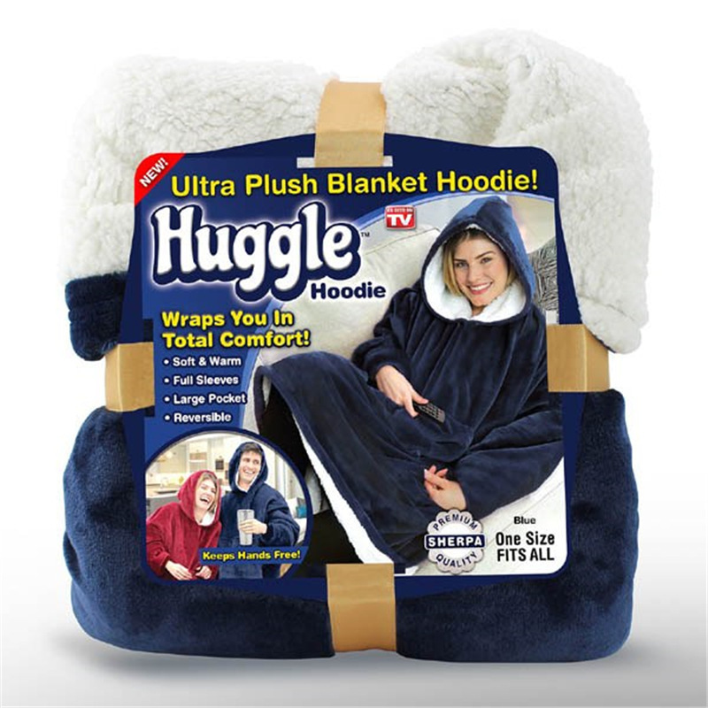 Huggle Hoodie TV Lazy Pullover TV Blanket Outdoor Cold-Proof Clothes Hooded Fleece Thermal Clothes Spot Huggle Hoodie TV Lazy Pullover TV Blanket Outdoor Cold-Proof Clothes Hooded Fleece Thermal Clothes Spot