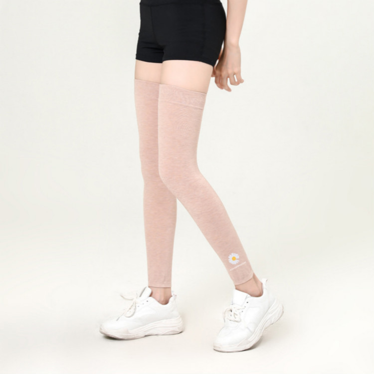 Four Seasons Pure Colored Cotton Sports Knitted Old Cold Leg Warm Kneecap Leggings for the Elderly Cold-Proof Warm Kneecap Factory Wholesale