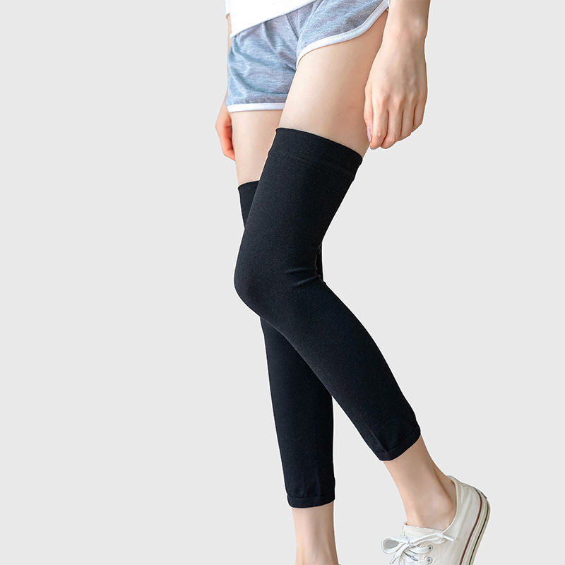 Four Seasons Pure Colored Cotton Sports Knitted Old Cold Leg Warm Kneecap Leggings for the Elderly Cold-Proof Warm Kneecap Factory Wholesale