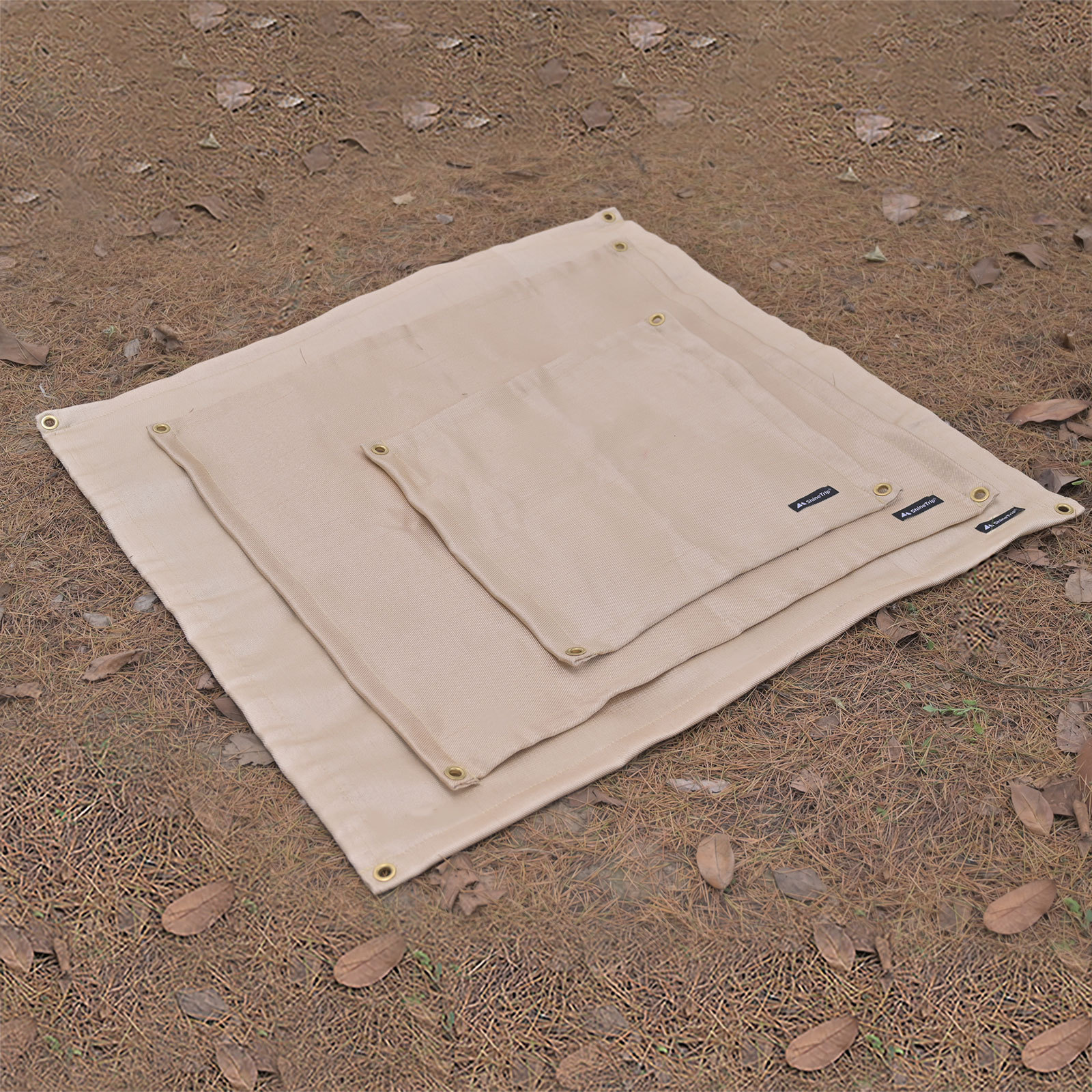 Shanqu Outdoor Picnic Barbecue Flameproof Fabric High Temperature Resistant Glass Fiber Fireproof Floor Mat Picnic Fire-Retardant Cloth Fire Blanket