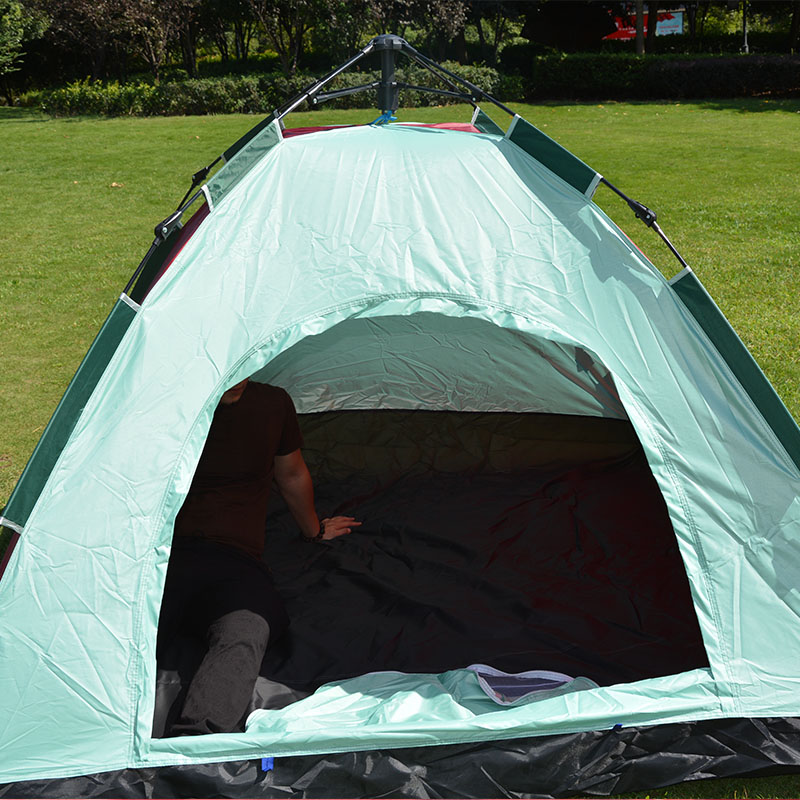 4 people outdoor camping tent wind, rain and mosquitoes multifunctional outdoor camping automatic open tent