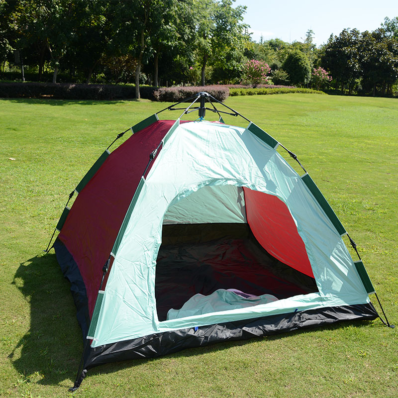 4 people outdoor camping tent wind, rain and mosquitoes multifunctional outdoor camping automatic open tent