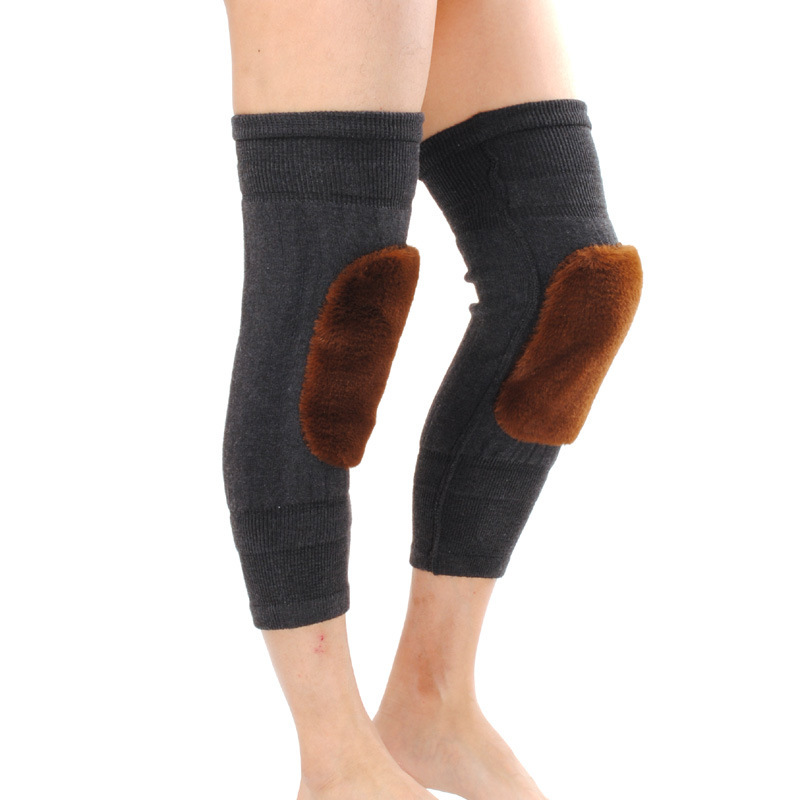 Autumn and Winter Kneecap Self-Heating Fleece Lined Padded Warm Keeping Cold Protection Knee Sports Old Cold Leg Kneecap Wholesale