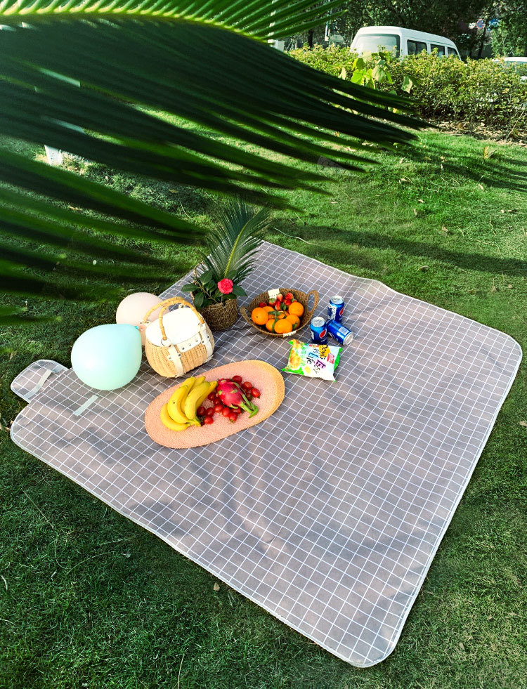 Factory Wholesale New Plaid Picnic Mat Ins Style Picnic Blanket Beach Mat Outdoor Mat Camping Waterproof and Moisture-Proof Liner