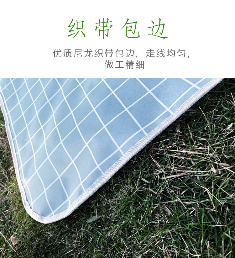 Factory Wholesale New Plaid Picnic Mat Ins Style Picnic Blanket Beach Mat Outdoor Mat Camping Waterproof and Moisture-Proof Liner