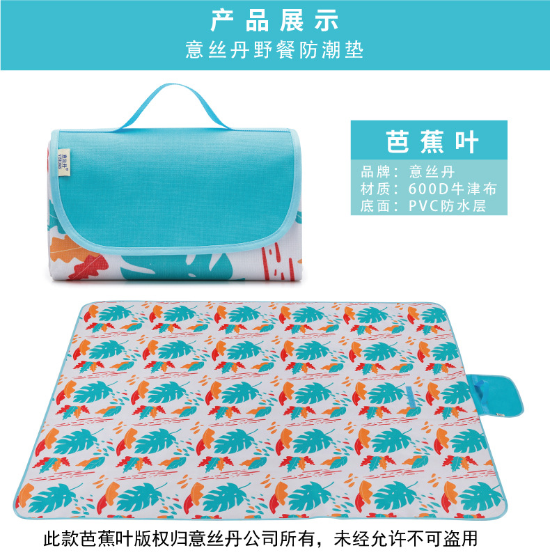 Yisidan Picnic Mat Moisture Proof Pad Outdoor Supplies Tent Mat Grassland Mat Widened Outing Picnic Blanket