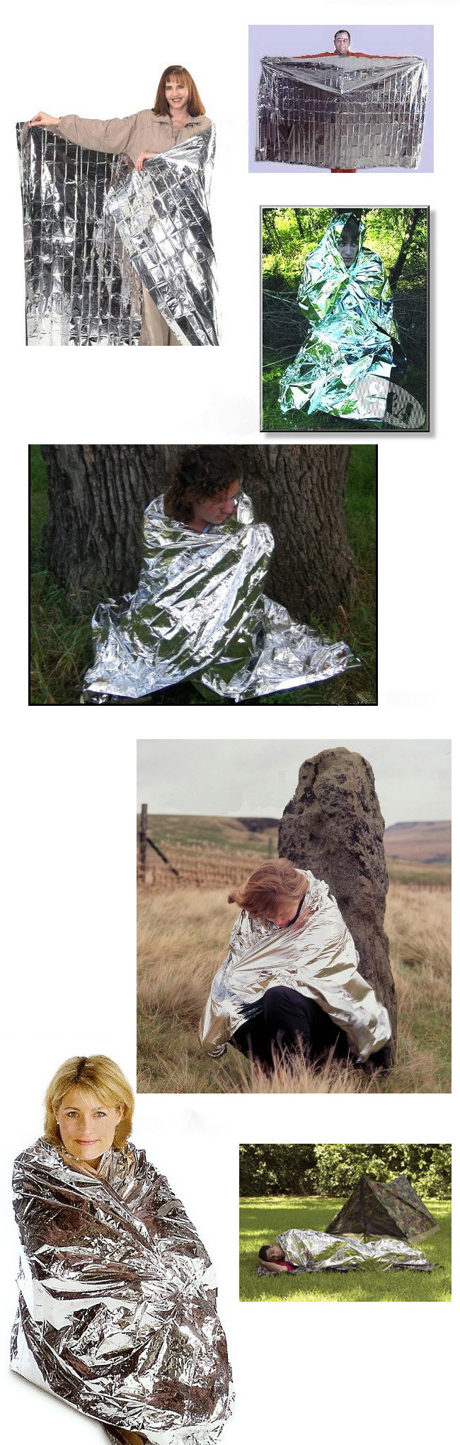 Outdoor First Aid Thermal Blanket 130*210 Double-Sided Silver Survival Blanket Sunscreen Blanket Emergency Blanket