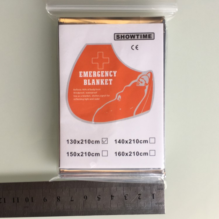 Outdoor First Aid Thermal Blanket 130*210 Double-Sided Silver Survival Blanket Sunscreen Blanket Emergency Blanket