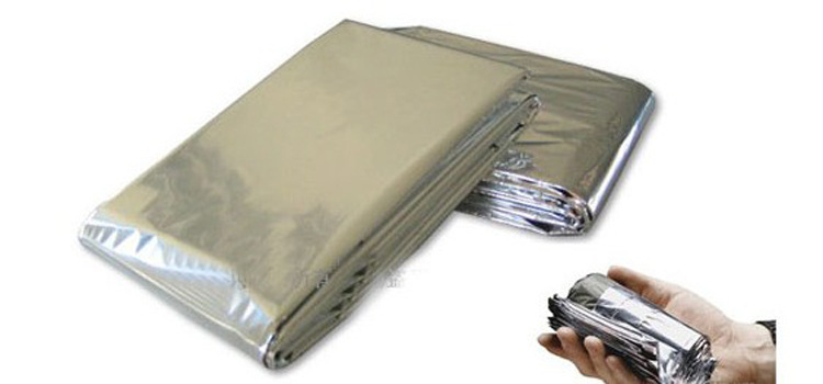 Outdoor First Aid Thermal Blanket 130*210 Double-Sided Silver Survival Blanket Sunscreen Blanket Emergency Blanket